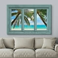 thumbnail image 3 of wall26 Canvas Print Wall Art Window View Tropical Palm Tree Beach Paradise Nature Wilderness Photography Modern Art Rustic Scenic Colorful Ultra for Living Room, Bedroom, Office - 24"x36", 3 of 5
