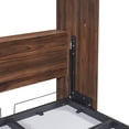 thumbnail image 5 of Twin Size Murphy Bed Wall Bed with Cabinet 2 Open Storage Shelf and 2 Drawer, Wood Cabinet Bed with Cupboard for Multipurpose Guest Room or Home Office, White, 5 of 9