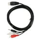 thumbnail image 3 of Cable DIN de 8 pines a 3,5 mm 2 RCA macho a macho Cable adaptador de sonido DIN grande para amplificador receptor subwoofer 5.9 pies, 3 of 8