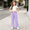 thumbnail image 6 of MLCDZ Sweatpants for Girls Wide Leg Baggy Sweat Pants Kids Casual Athletic Joggers Cute Teen Girl Clothes with Pockets Lightweight Back to School Trousers, 6 of 10