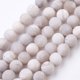 thumbnail image 1 of 1Strand Natural White Agate Bead Strands Frosted Round 8~8.5mm Hole: 1mm about 46pcs/strand 14.9 inch(38cm), 1 of 3
