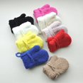 thumbnail image 3 of Warm and Cosy Kids Winter Gloves Thickened Full Finger Mittens Neck Hanging Designed Toddlers Gloves for Infants Yellow, 3 of 4