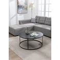 thumbnail image 4 of Boraam Robertson 37.5in. Round Metal 16.5in H Coffee Table - Dark Brown Finish, 4 of 7