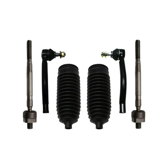 Front Inner Outer Tie Rod Ends   Steering Gear Bellows 6 Pc Left & Right Fits select: 2009-2014 NISSAN MAXIMA