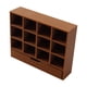 thumbnail image 1 of Caja divisoria de almacenamiento a escala 1:12, miniorganizador, vitrina, bandeja de simulación, diorama, escenario con 12 cuadrículas para mesa de marrón claro, 1 of 9