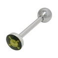 thumbnail image 1 of Cross Bones Face Tongue Ring, 1 of 2