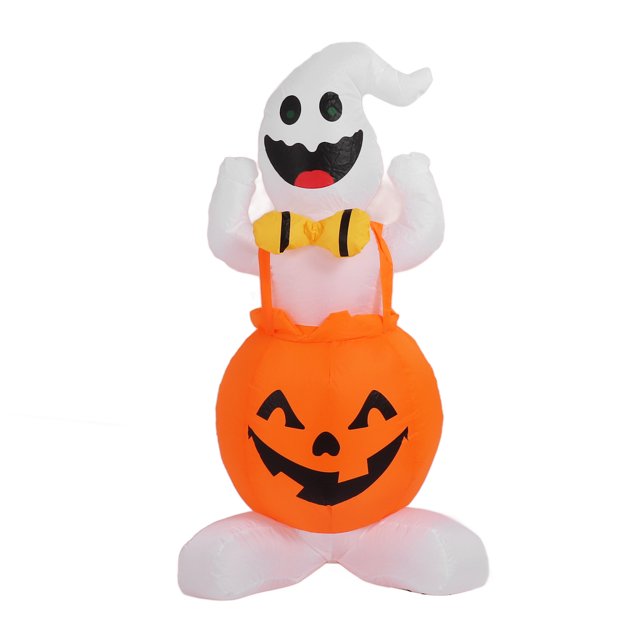 Decoración Inflable Decoración Inflable Fantasma de Calabaza de Halloween con Luz LED para Fiesta de Halloween ANGGREK Otros