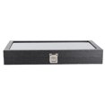 thumbnail image 1 of Caja expositora de anillos de 72 posiciones, bandeja para anillos de dedo, caja de almacenamiento de joyería con cubierta, 1 of 8