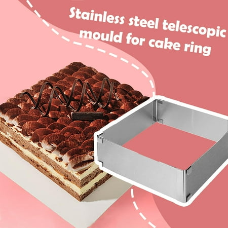 

Hunpta Long Stainless Telescopic Large Baking Ring Cake Adjustable Steel Ring Cake Mould