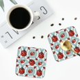 thumbnail image 4 of Naloa Insects Coasters for Set of 4 - PU Leather Coasters, Coasters for Table Cup Tea Coffee Beer, Decorative for Kitchen Homedecor (Round), 4 of 6