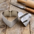 thumbnail image 6 of HAHUT Stainless Steel Dessert Food Molds with Pushers, Cake Cooking Rings for Kitchen Tools, Baking Pastry & Desserts Making (Heart), 6 of 8