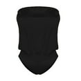 thumbnail image 4 of Minjewel Womens Swimsuits, Tube Top Off Shoulder & Sexy Cutout Design, Swimsuits for Women for Beach & Pool,Black L, 4 of 6