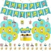 Birthday Party Supplies for SpongeBob , video games theme Party Banner balloon cake topper spiral Decoration