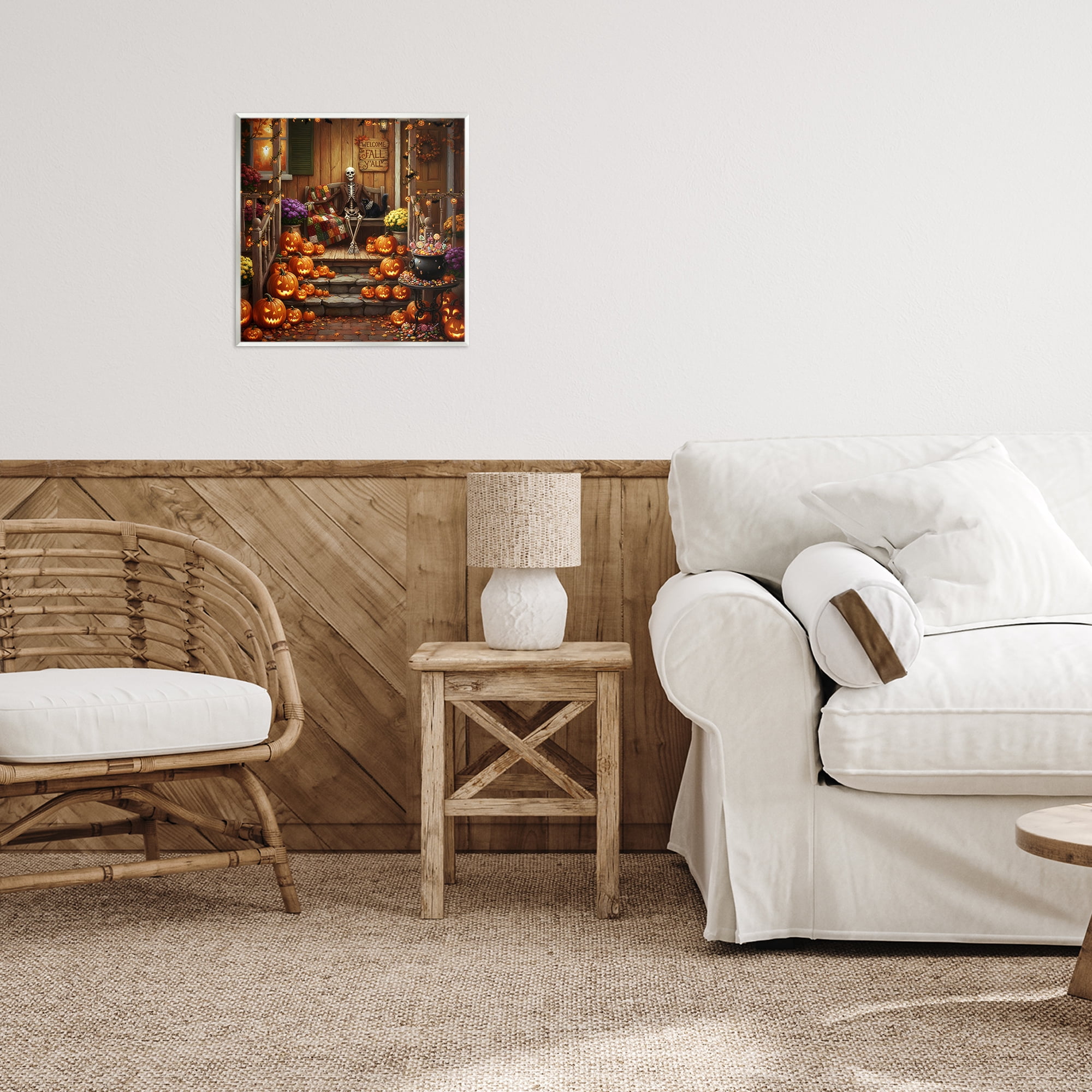Stupell Industries Welcome To Fall Skeleton Porch Wall Plaque Art, design by Tabz Jones