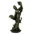 thumbnail image 2 of 12.75 Inch Resin Standing Geisha Woman with Fans Statue Figurine, 2 of 2
