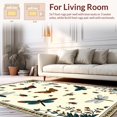 thumbnail image 2 of ODIKA 6' x 9' Machine Washable Non-Slip Area Rug, Botanical Butterfly High Traffic Rug, Yellow, 276441, 2 of 7