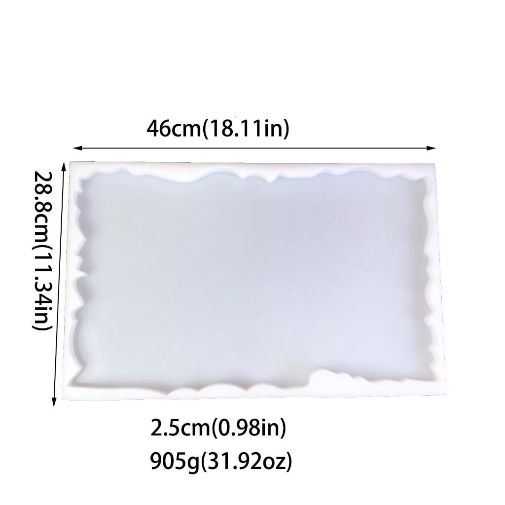 Osdhezcn Irregular Rectangular Large Tabletop Mold River Table Crystal Epoxy Resin Molds DIY Ornament Jewelry Making Tools Decor