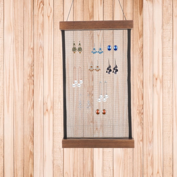 UPGRATOR Hanging Earrings Organizer Rustic Style for Jewelry Lovers 1Pcs 11.8X7.1X1.2In