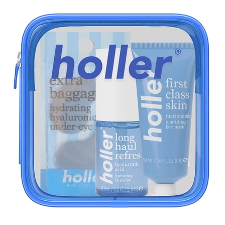 Holler and Glow Extra Baggage Skin Care Set, 3 pieces
