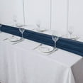 thumbnail image 4 of BalsaCircle 72" Navy Blue Extra Premium Chiffon Table Top Runner Wedding Party Linens Decorations, 4 of 7