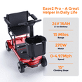 thumbnail image 4 of ENGWE 4 Wheel Mobility Scooter for Seniors  Ease 2 ProMobility  Scooter 24V 16A Li-ion Battery Lightweight 42.6lb Compact Folding Portable to Travel , Headlight Basket, Single Battery-Blue, 4 of 9