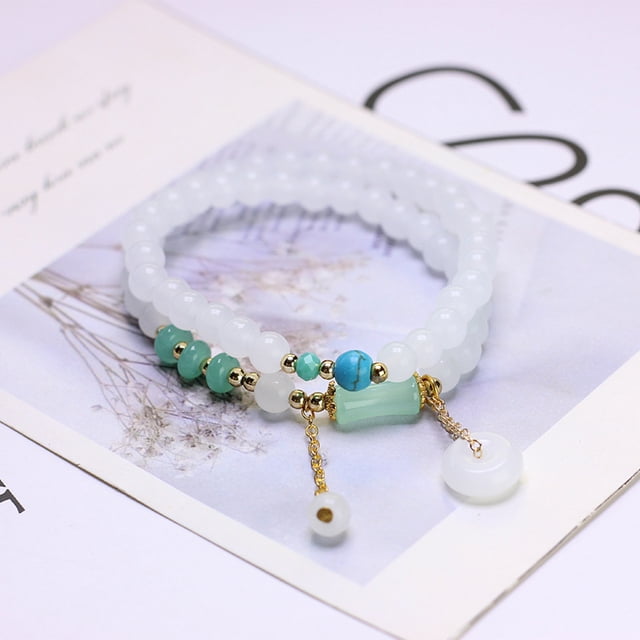 Accesorios envueltos doble estilo étnico pulsera de cerámica pulsera de cuentas mujer alto sentido