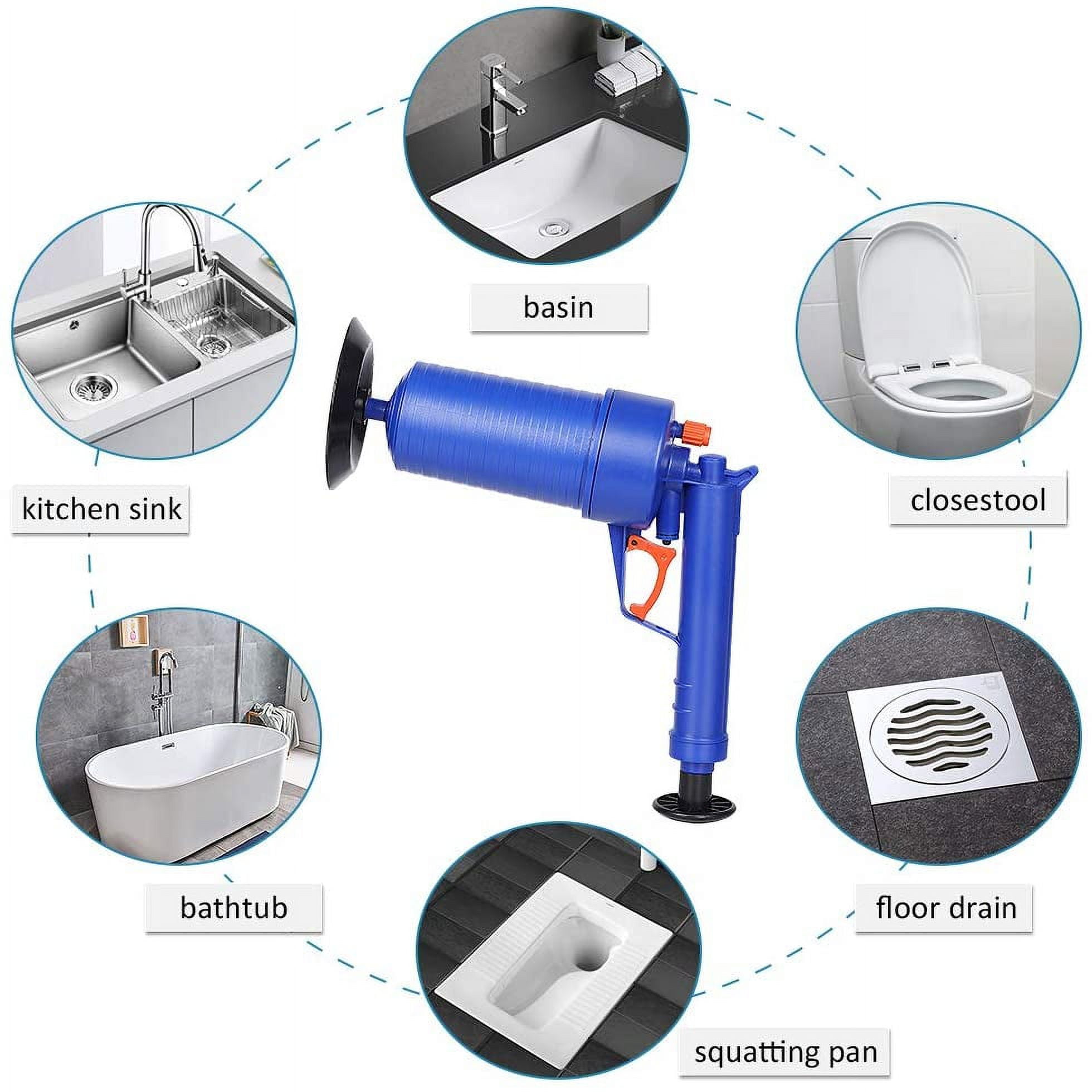 Professional High Pressure Air Drain Blaster Clog Dredge Clogged Remover  Toilet Plunger Bathroom Sink Drain Blaster – de bästa produkterna i  webbutiken Joom Geek