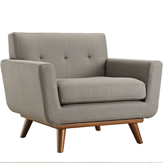 Hawthorne Collections Chaise d'Appoint Rembourrée en Granit
