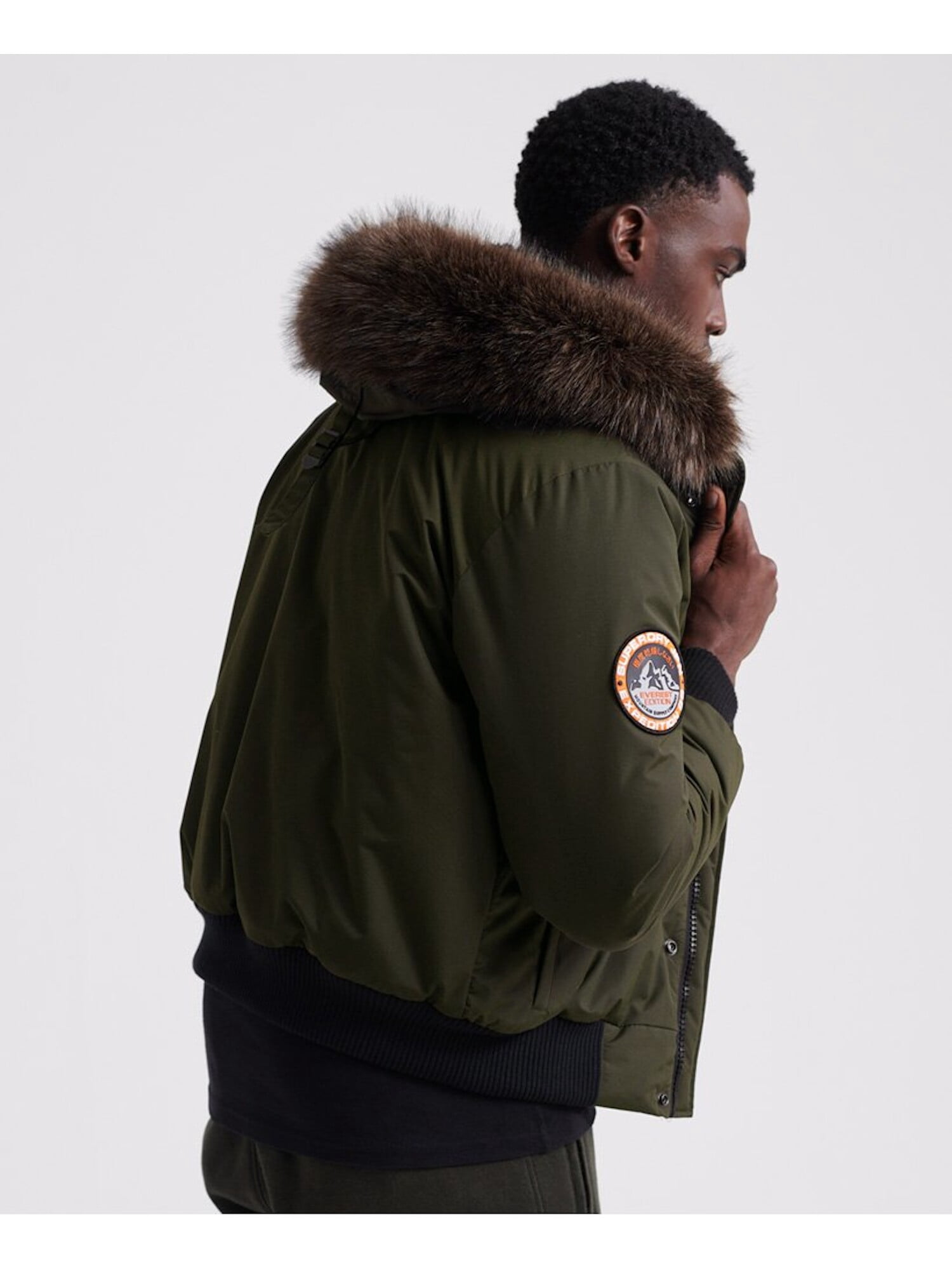 Faux Sherpa Lining Bomber Jacket XL 