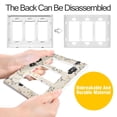 thumbnail image 4 of Yayeee Rocker Switch Wall Plate 1-Gang 4.6"x2.9" Home Decorative Outlet Cover, Small Black Flowers, 4 of 6