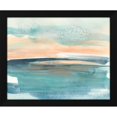 thumbnail image 2 of Jennifer Goldberger 18x15 Black Modern Wood Framed Wall Art Titled - Peachy Salt Spray I, 2 of 6