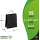 thumbnail image 2 of Bolsas de papel Kraft negras de 8" x 4,75" x 10,5" a granel. Paquete de 50 bolsas de compras pequeñas con asas. Bolsas de papel recicladas artesanales sin logotipo para pequeñas empresas; venta, 2 of 6