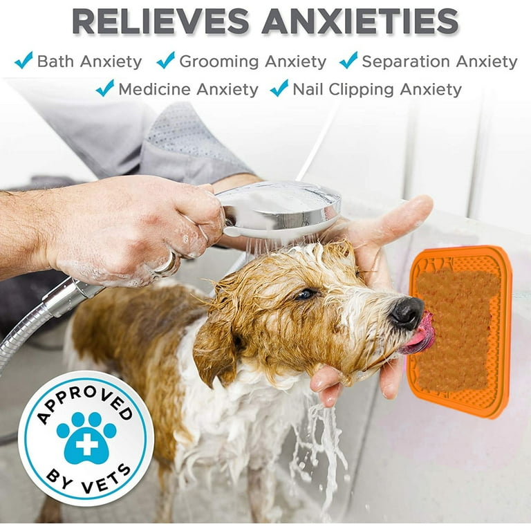 Biguy Licking Mat for Dogs Cats Pack with Suction Cups, Dog