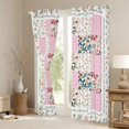 thumbnail image 3 of Homewish Cute Rustic Flower Black Out Curtains,Country Botanical Curtains Pack of 2 (42x63 Each),Pink Geometric Checkered Bedroom Curtains For Girls Kids,Breathable Home Decor, 3 of 6