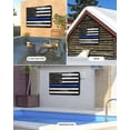 thumbnail image 4 of Blue American Flag Outdoor TV Cover 30 to 32 Inch Weatherproof, Black White Stripe US Flag Retro Wooden 600D Oxford TV Covers with Waterproof Zipper, Outside Flat TV Screen Protector 30"Wx19"Hx4.5"D, 4 of 7