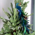 thumbnail image 5 of Artificial Birds Feather 2pcs Christmas Tree Peacocks Decor Ornaments, 5 of 12