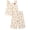 Minnie Ochre White, variant on Disney Minnie Mouse Little Girls' Sleeveless 2-Piece Tank Top and Pants Set Ochre White