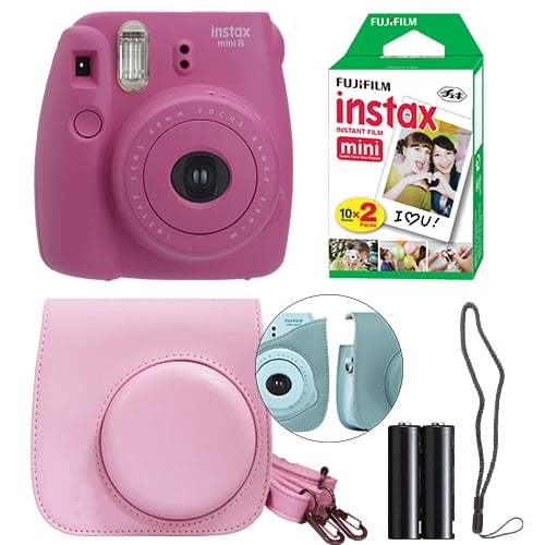 Fujifilm Instax Mini 8 Instant Film Camera Kit Hot Pink