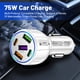 thumbnail image 3 of Cargador de coche de 5 puertos 75W USB 3.1A Tipo-C USB QC3.0 PD30W Cargador de teléfono (Blanco) Hugtrwg  Nuevos Originales, 3 of 9