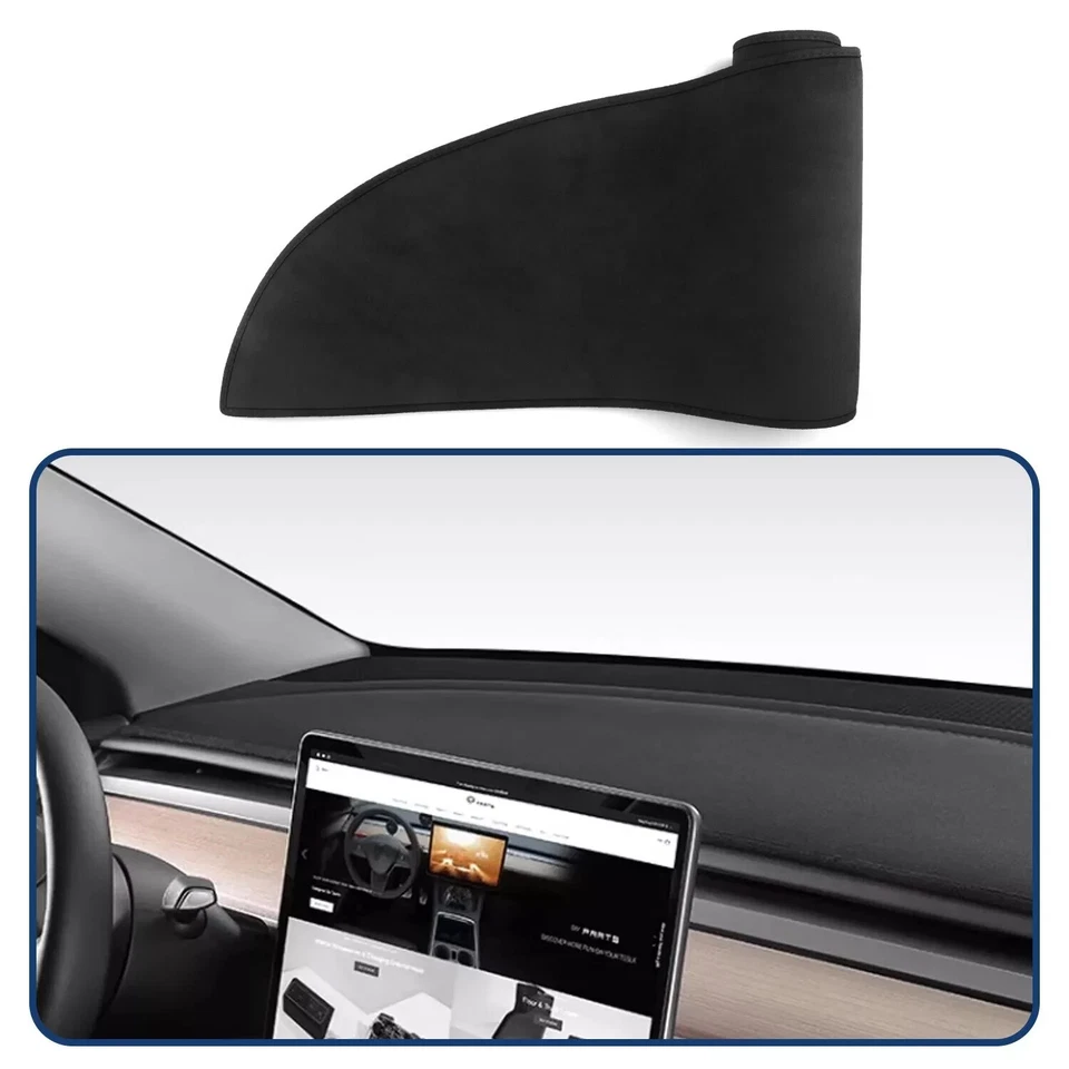 LUOLAX Flannel Dashboard Cover Pad Dash Mat for Tesla Model 3/Y Dashboard Interior Deco
