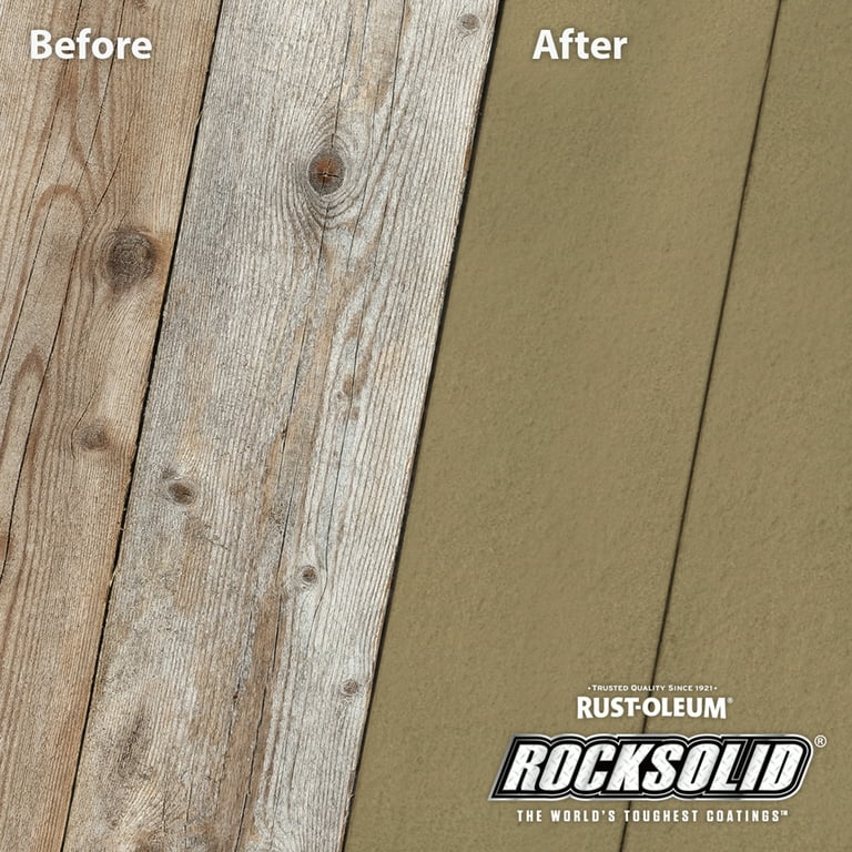 River Rock Rust Oleum RockSolid 20X Exterior Wood Deck Resurfacer 319401T Gallon Walmart
