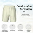 thumbnail image 3 of Mens Abstract Striped Red White Swimming Trunks with Compression Liner Beach Quick Dry Swim Shorts, 3 of 6