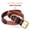 RED, variant on Mile High Life | Genuine Leather Dog Collar | Heavy Duty Canvas Dog Collars with Adjustable Rust-Proof Metal Pin Buckle | Boy Dog Collars for Small Dogs(blue)