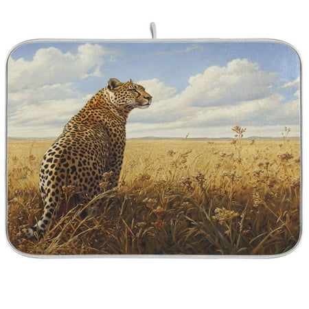 

Kitchen Drying Mat 18x24In Drying Dish Mat Dish Drying Mats Kitchen Countertop Multi-Function Drain Drying Mat Kitchen Table Prairie Jaguar