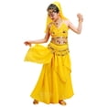 thumbnail image 2 of WERYOUNG Girls Dance Outfits Kids Belly Dance Performance Dress Children Stage Wear Sets Breathable Clothing Sets 7-10 Years, 2 of 7