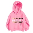 thumbnail image 1 of Chandail pour Tout-Petites Filles Rabais Chandail pour Enfants T-Shirt à Manches Longues à Motif T-Shirt Imprimé Col Rond Hauts Courts Convenant aux Filles Chandail à Capuchon Chandail pour Tout-Petites Filles Roses 3T, 1 of 3