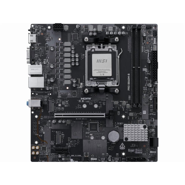 MSI B840M-B) B840M-B Gaming Desktop Motherboard - AMD B840 Chipset - Socket AM5 - Micro ATX (Pro