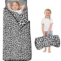 Black Leopard Print Toddler Nap Mats for Kids Preschool,Sleeping Mat Bag or Kids,Toddler Sleeping Bag,Toddler Nap Mat or Daycare