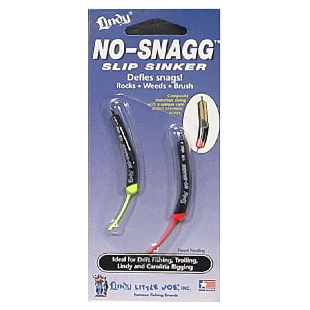 (2 pack) Lindy Snagg Slip Sinker Fishing Lure Terminal Black 1/2 oz.