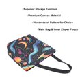 thumbnail image 3 of FORMRS Womens Canvas Tote Bag with Zipper Inner Pocket Shoulder Handbag, Zodiac Stars, 3 of 7